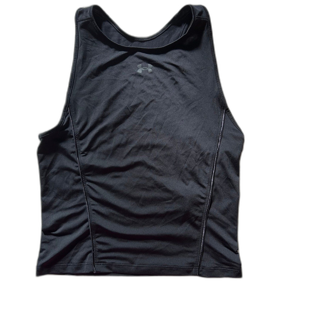 Under Armour XS Black Cropped Workout Tank Top Thin Breathable